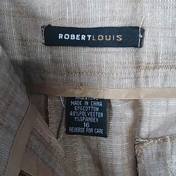 NWOT Robert Louis 16 Tan Khaki Dress Capris - Picture 7 of 7